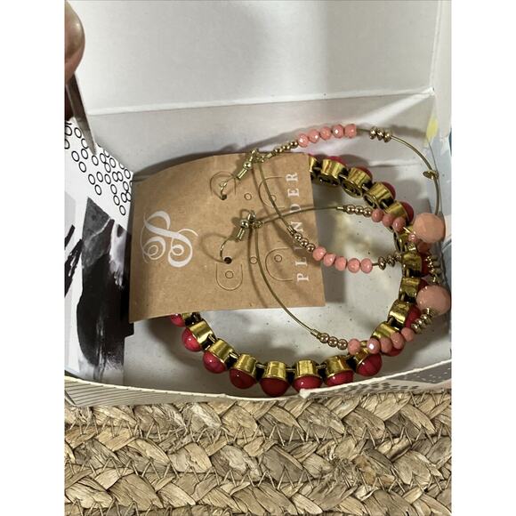 Plunder Design Earrings And Bracelet Punk Stone - Picture 7 of 9